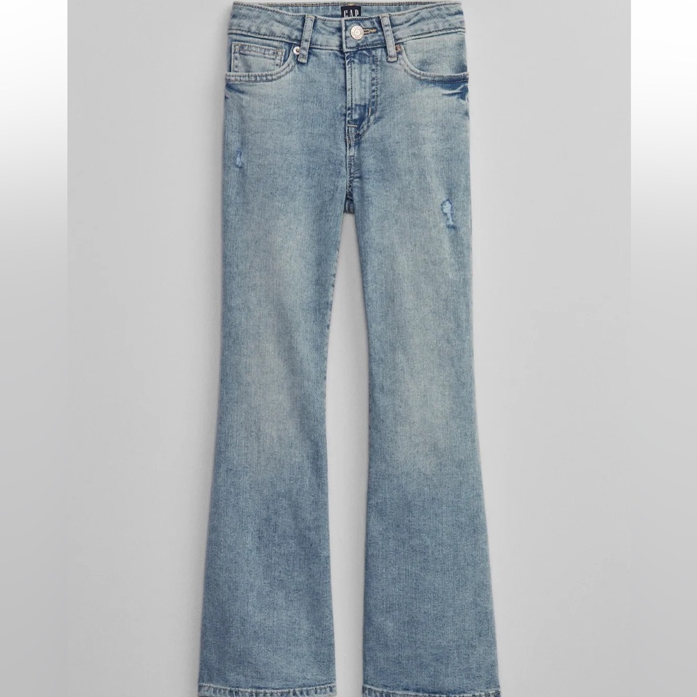 Gap Girls 10 Flare Jeans Light Wash